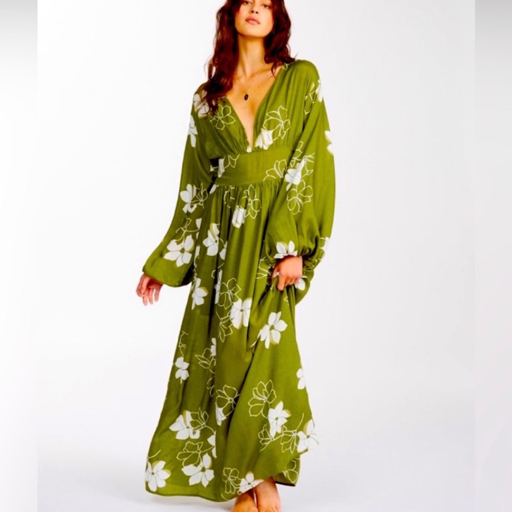Billabong Night Bloom Long Sleeve Maxi Dress